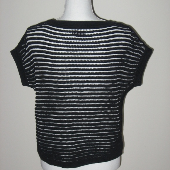 KATE SPADE Saturday Black/White Cotton Sweater - Picture 4 of 5